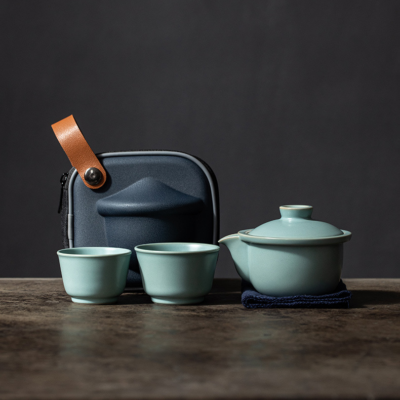 Ru Ware Porcelain Travel Tea Set