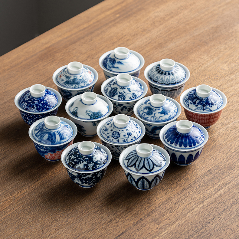 Collection of Classic Pattern Gaiwans 150ml