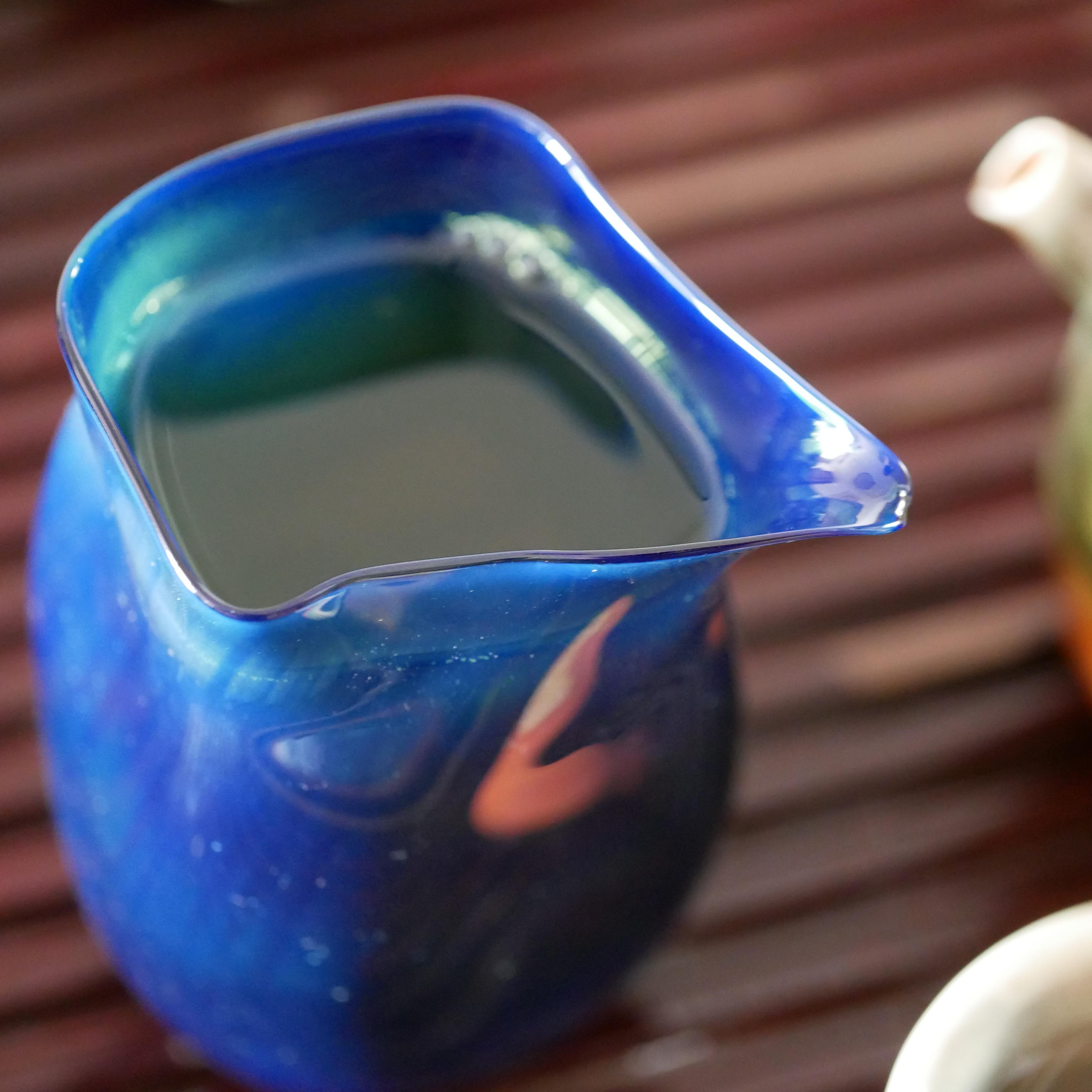 Blue Glass Pitcher