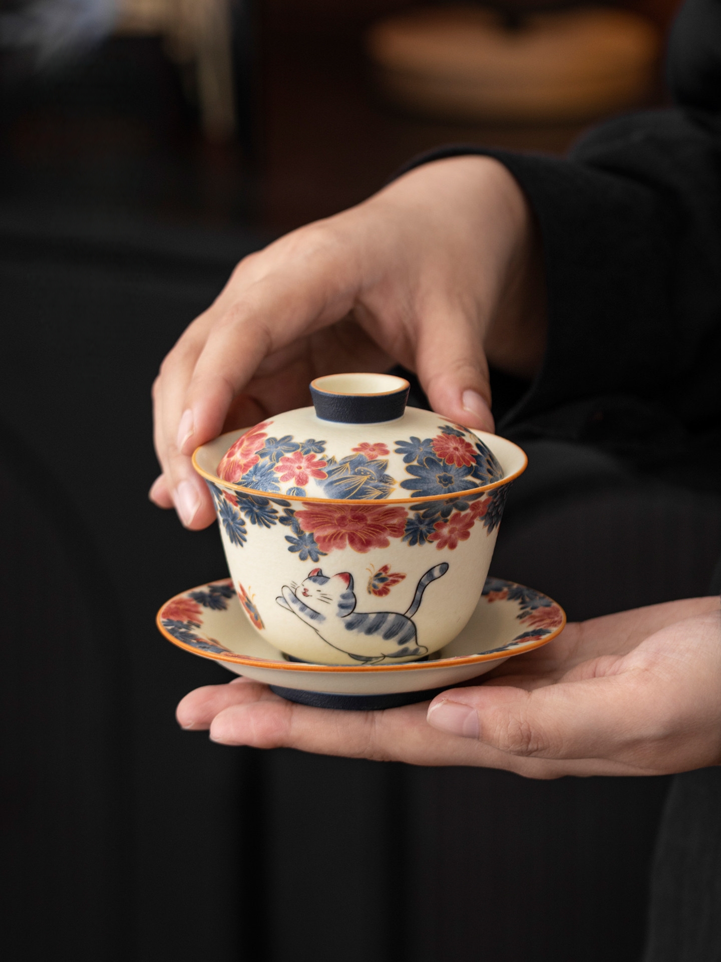 White Cat Ceramic Gaiwan 130ml