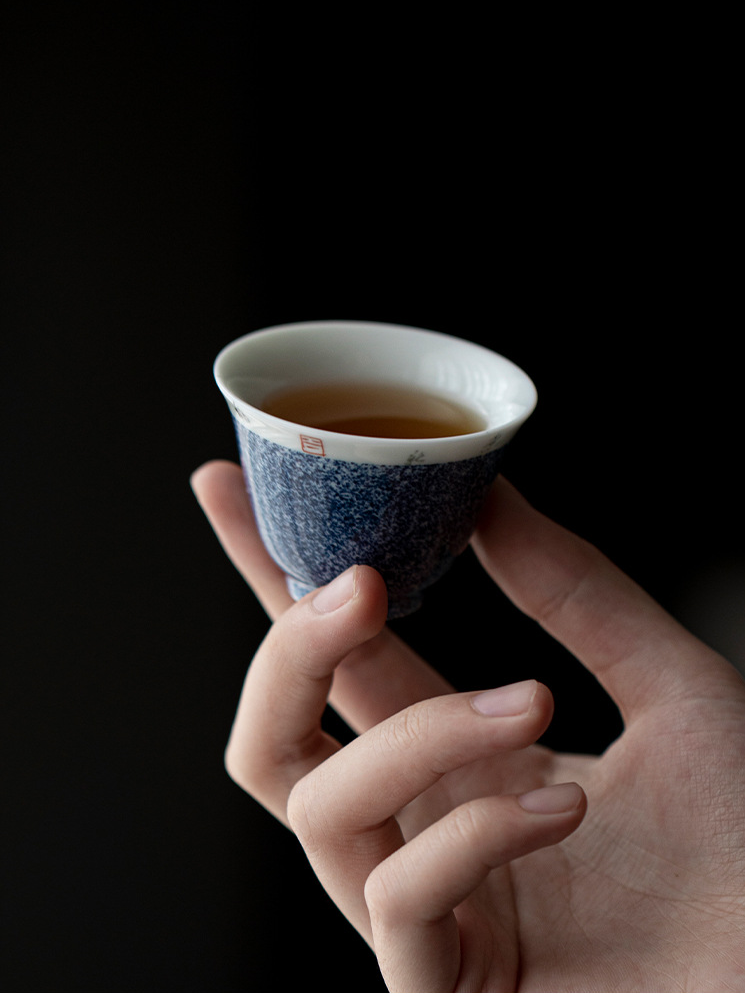 Blue Porcelain Tea Cup 40ml