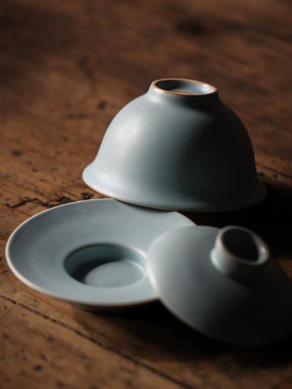 Ru Ware Porcelain Gaiwan with Saucer 130ml