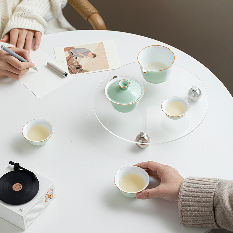 Minimalist Travel Tea Set, 4 Colors Available, Gaiwan*1+Pitcher*1+Cups*3