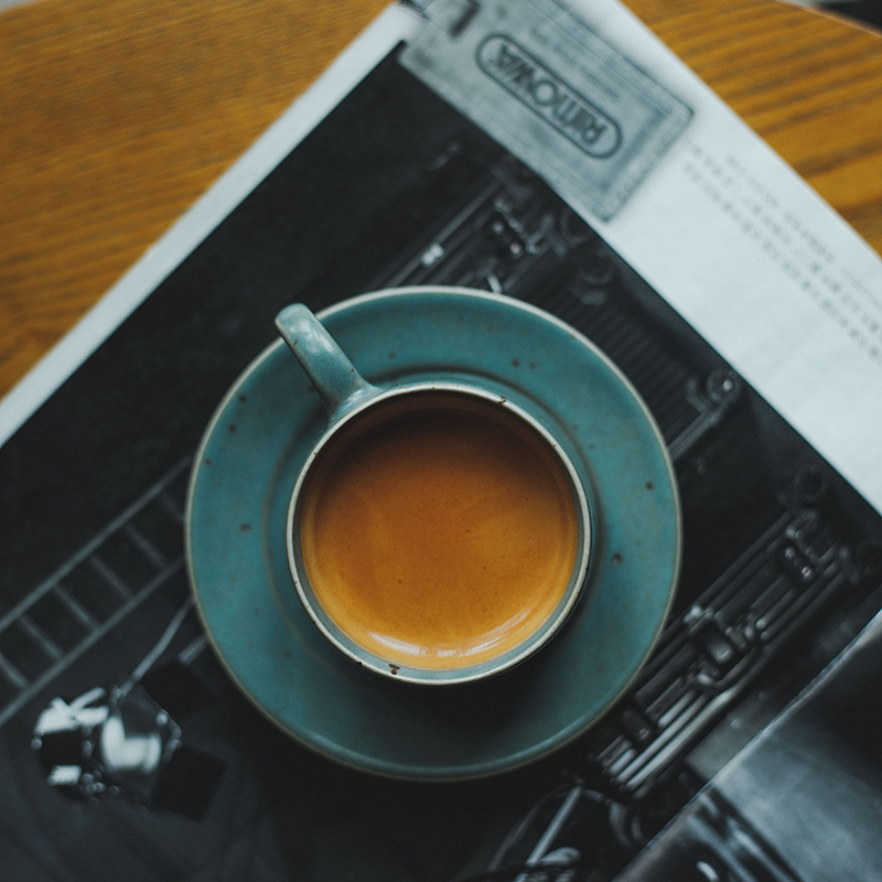 Green Stoneware Mug Set with Saucer, Japanese Vintage Style Expresso Cup 60ml