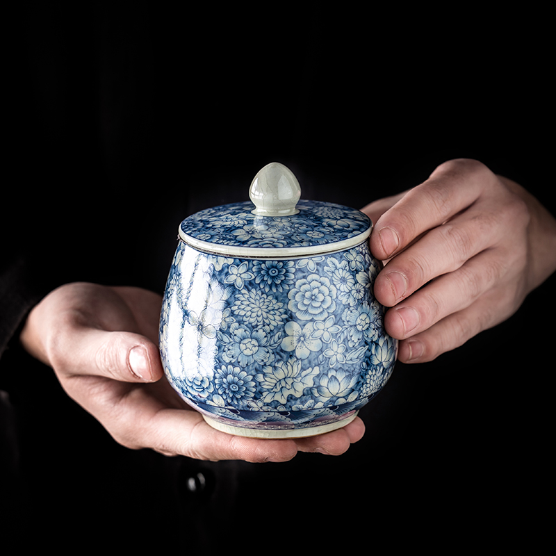 Myriad of Flowers Porcelain Tea Caddy 300ml