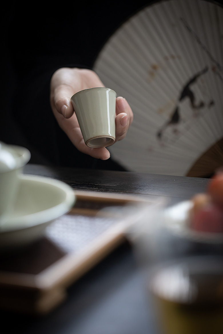 Ash Gray Tea Cups Set*4pcs 40ml