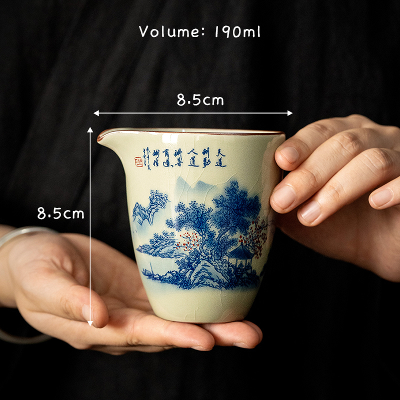 Landscape Porcelain Tea Pitcher 190ml