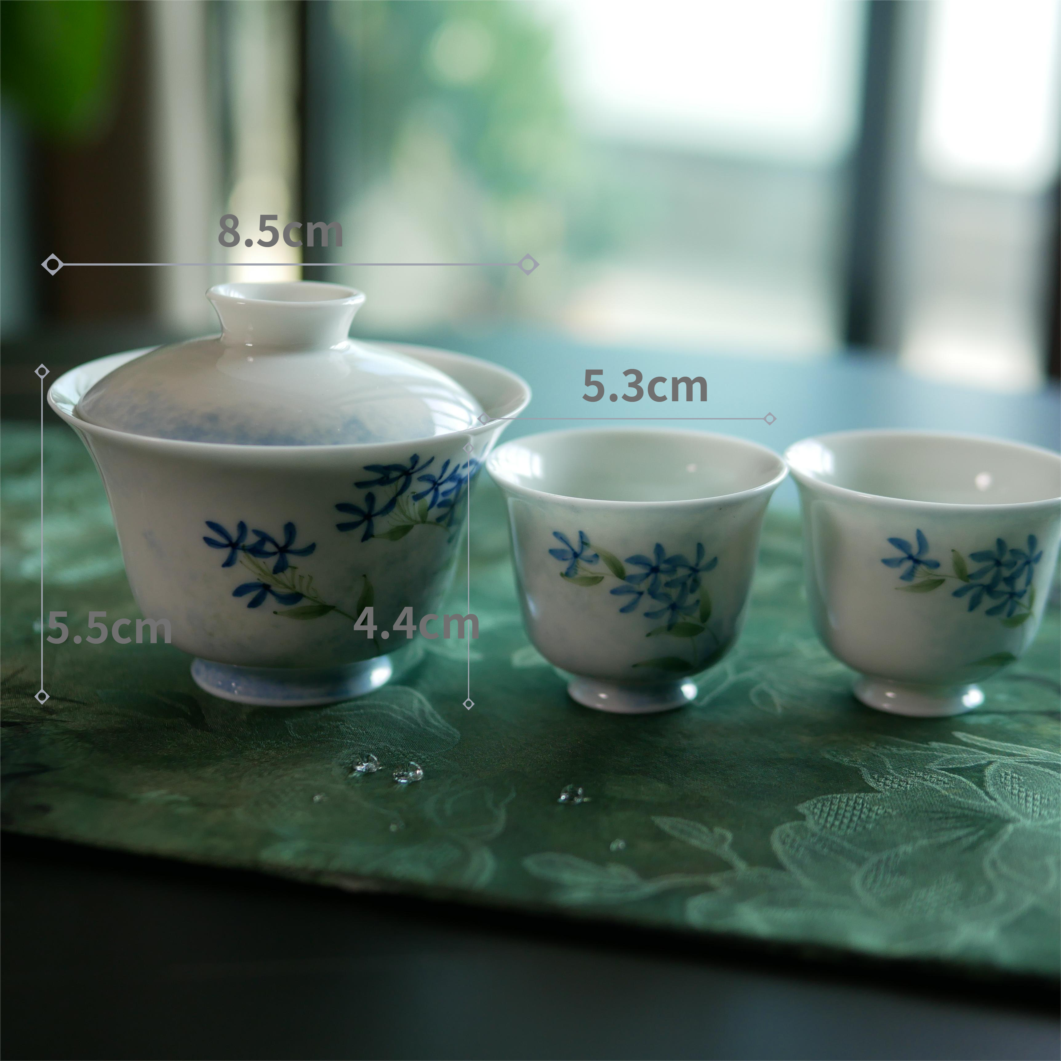 Bluebell Tea Set (Gaiwan+2 Cups)