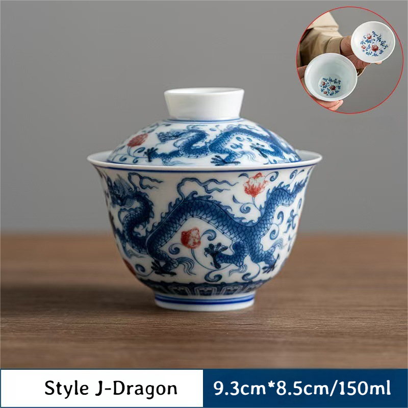 Collection of Classic Pattern Gaiwans 150ml