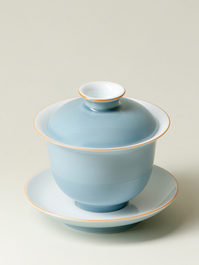Sky Blue Porcelain Gaiwan