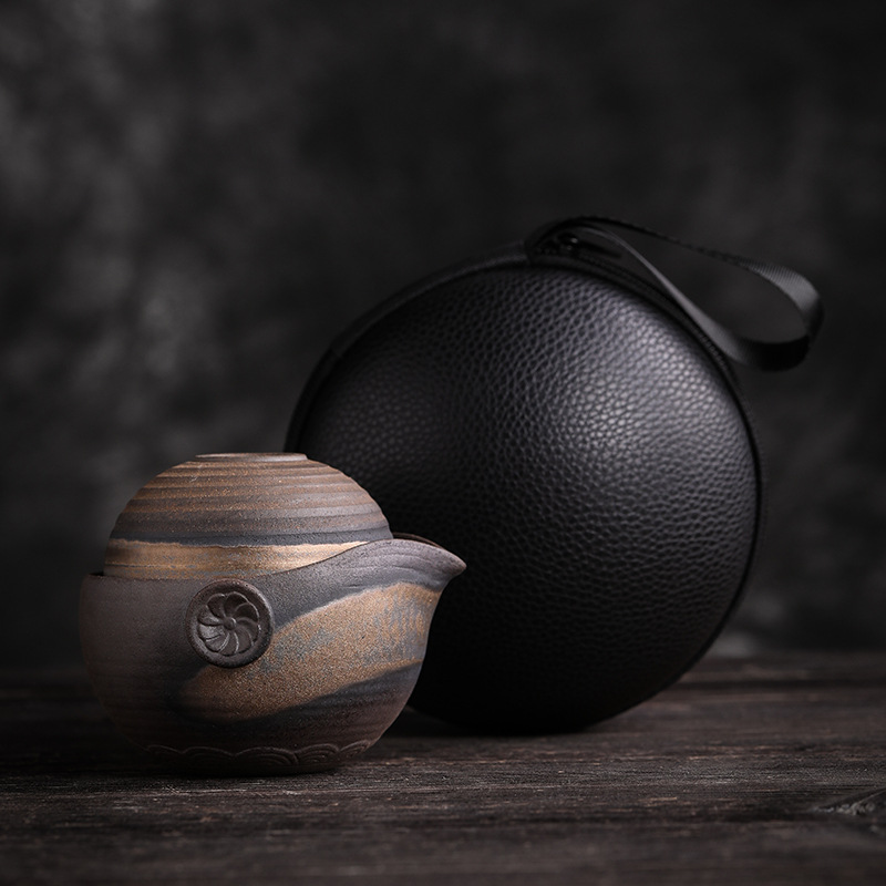 Rust-Glazed Travel Tea Set 220ml