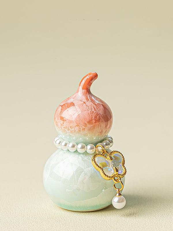 Ceramic Gourd Figurine Gradient Colors