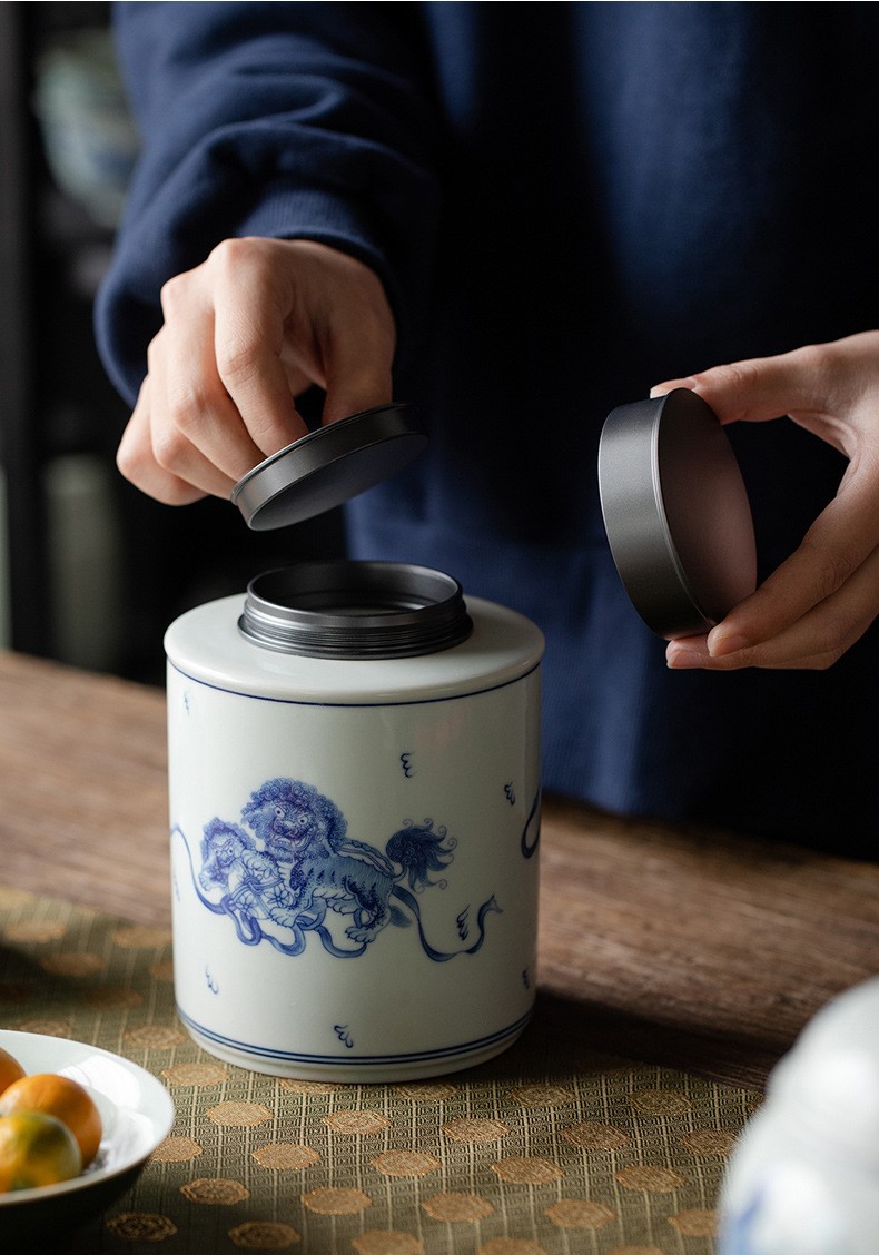 Porcelain Tea Caddy 1000ml, 7 Styles Optional