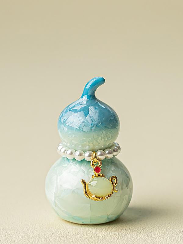 Ceramic Gourd Figurine Gradient Colors