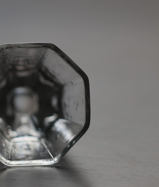 Octangular Glass Cup, Japanese Style Kungfu Tea Cup 60ml