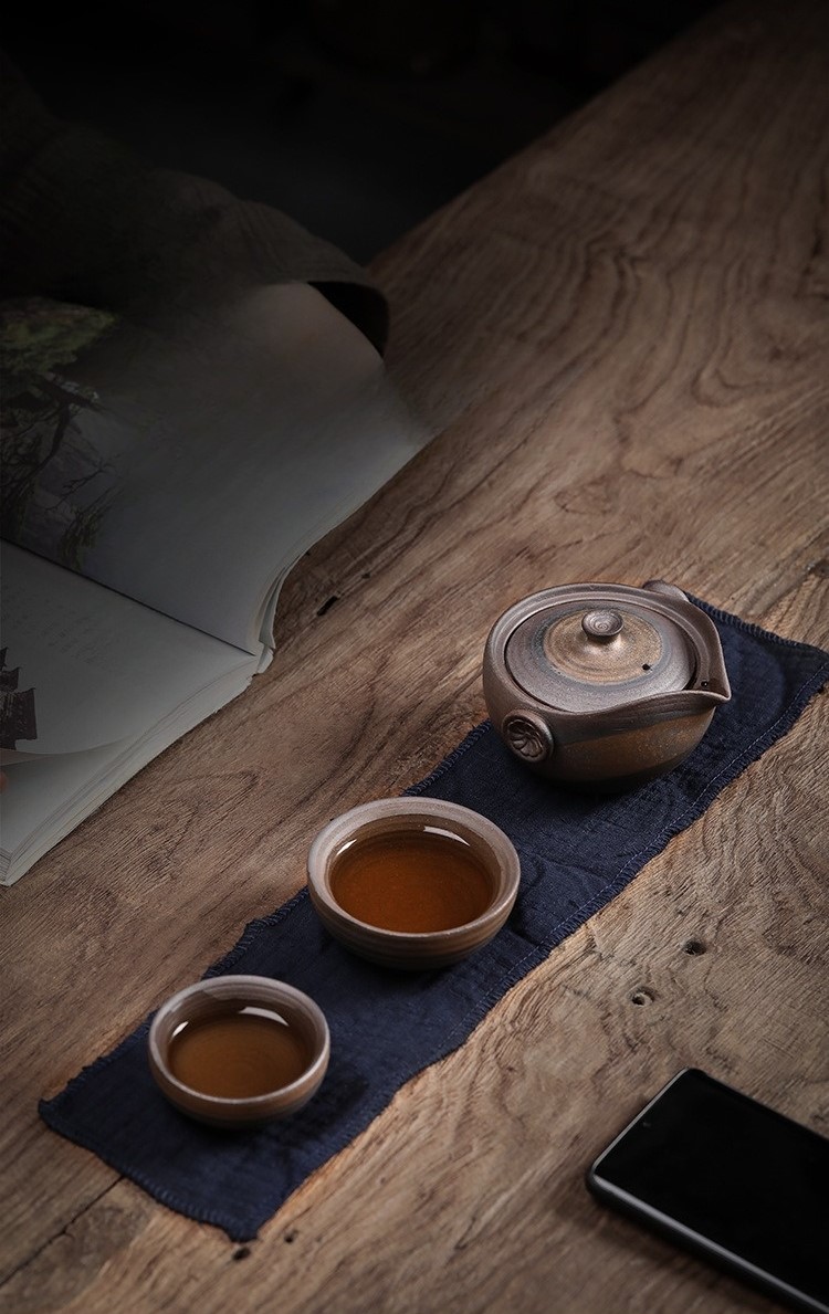 Rust-Glazed Travel Tea Set 220ml