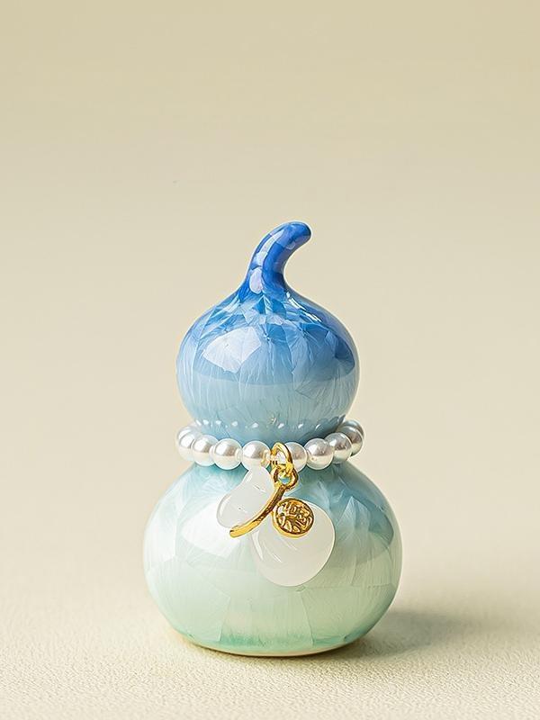 Ceramic Gourd Figurine Gradient Colors