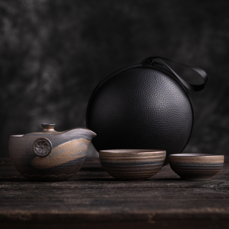 Rust-Glazed Travel Tea Set 220ml