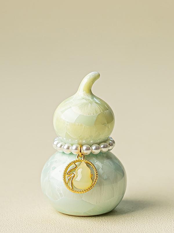 Ceramic Gourd Figurine Gradient Colors