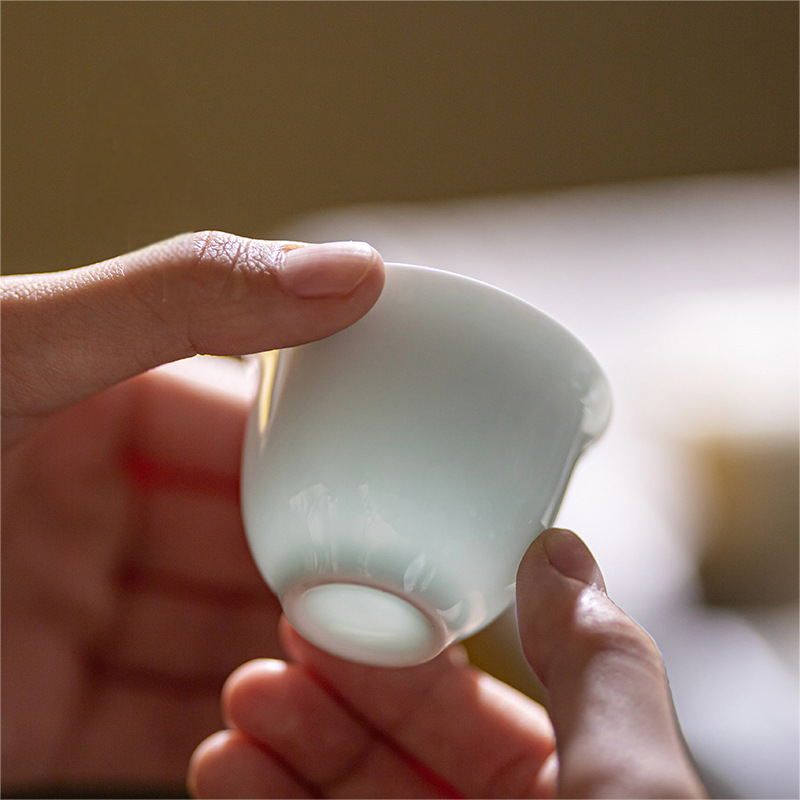 Shadow Blue Porcelain Tea Cups with Saucer 40ml