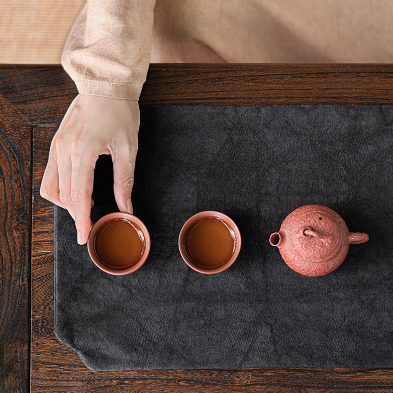 Canvas Tie-dye Tea Mat, 3 Colors Optional