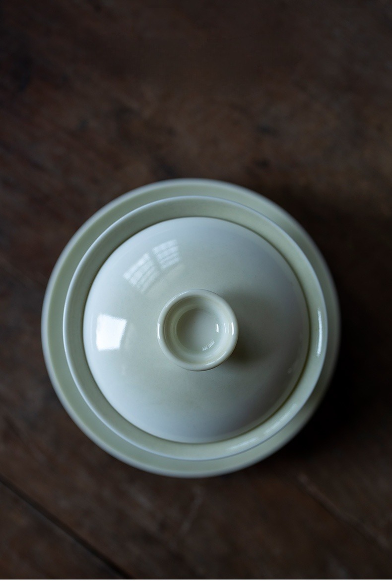 Ash White Gaiwan Set 170ml, Chinese Porcelain Kung Fu Tea Set