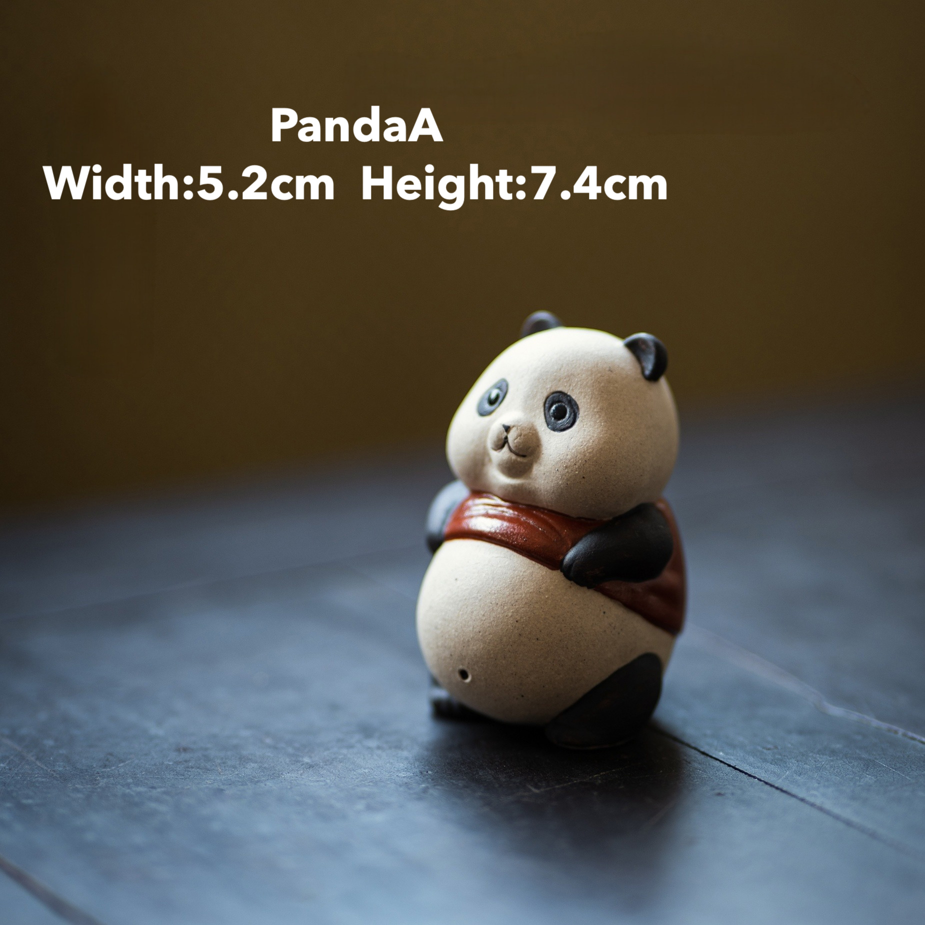 Handmade Tea Pet Set, Ceramic Panda/Rabbit/Hamster Figurine, Made of Yixing Zisha Clay