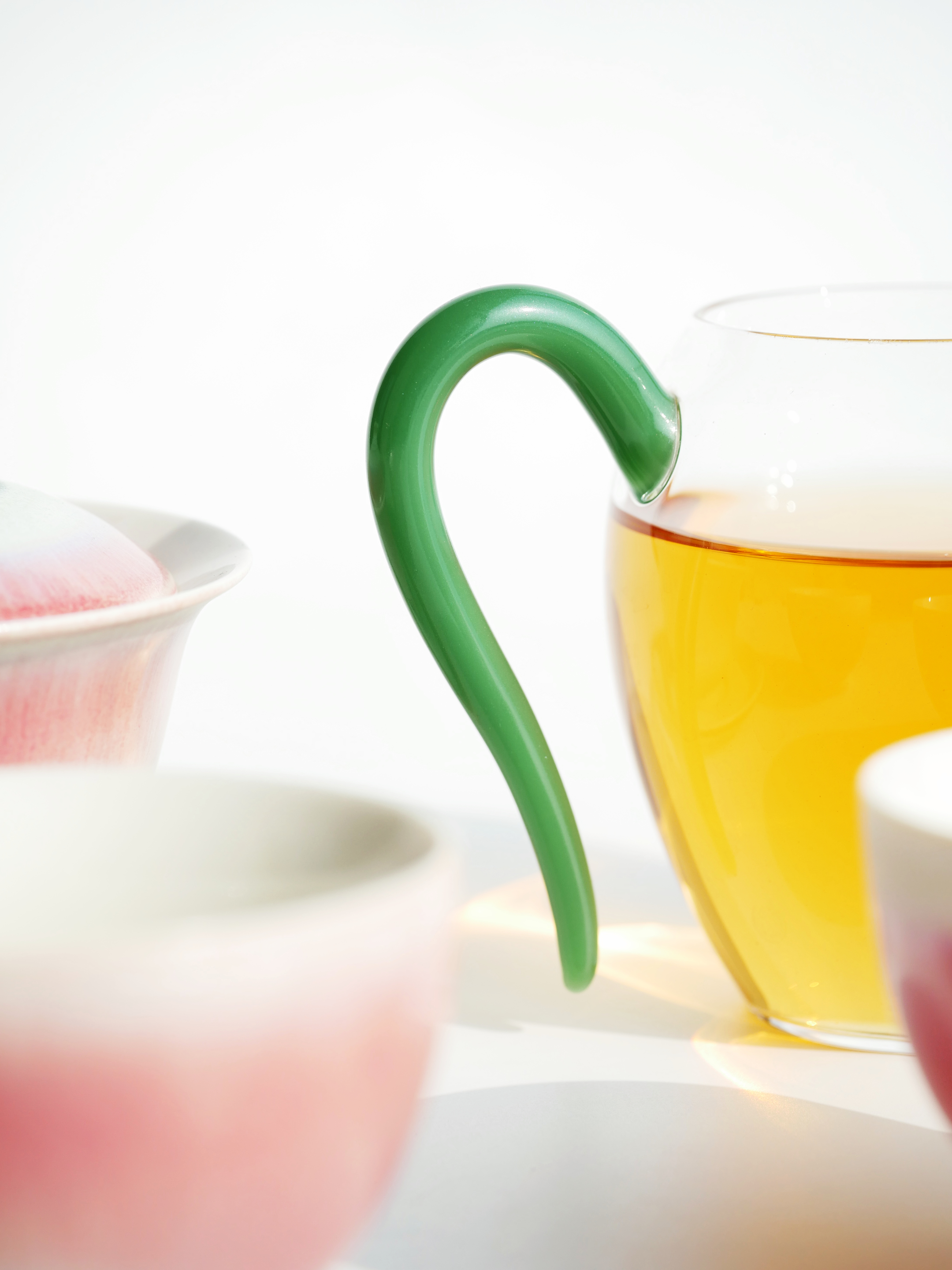 Glass Pitcher with Colored Handle 280ml