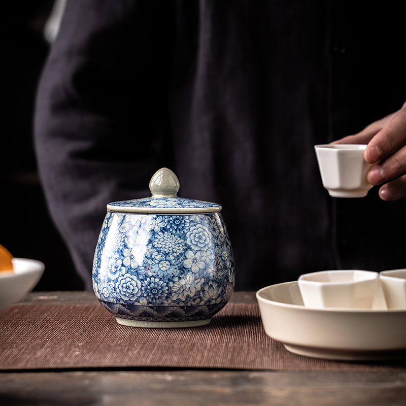 Myriad of Flowers Porcelain Tea Caddy 300ml