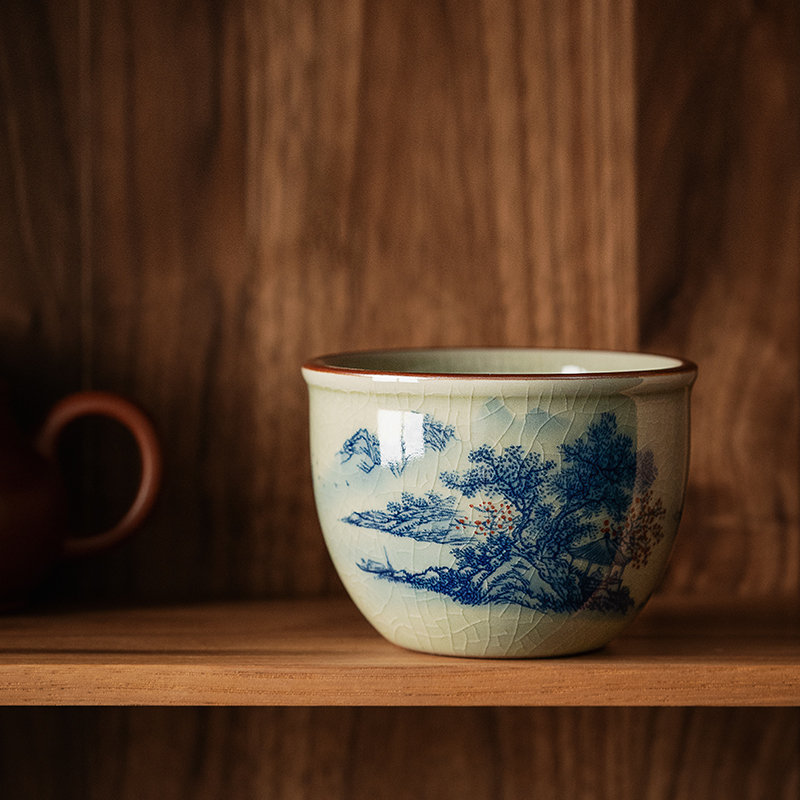 Landscape Kungfu Tea Cup 140ml, 2 Styles Optional