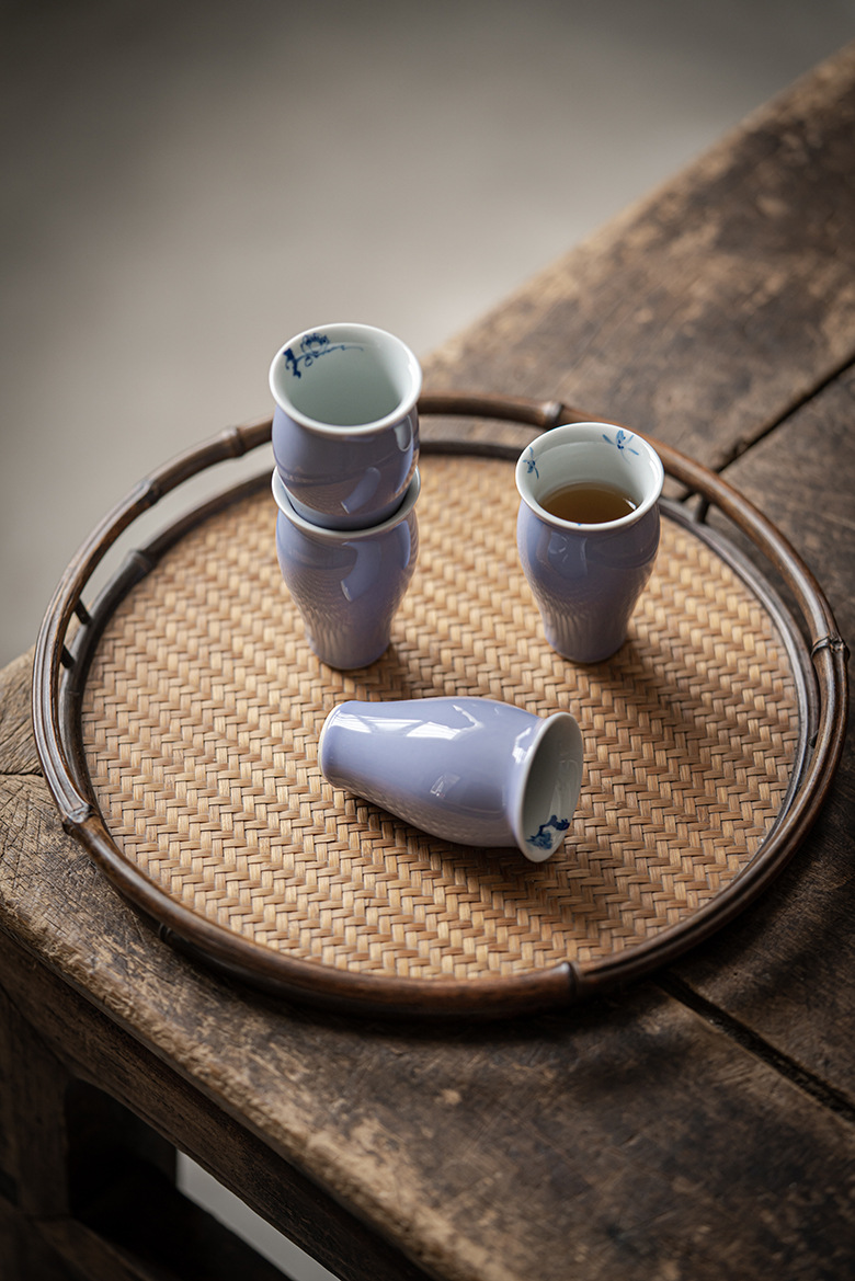 Purple Blum Porcelain Gaiwan 150ml