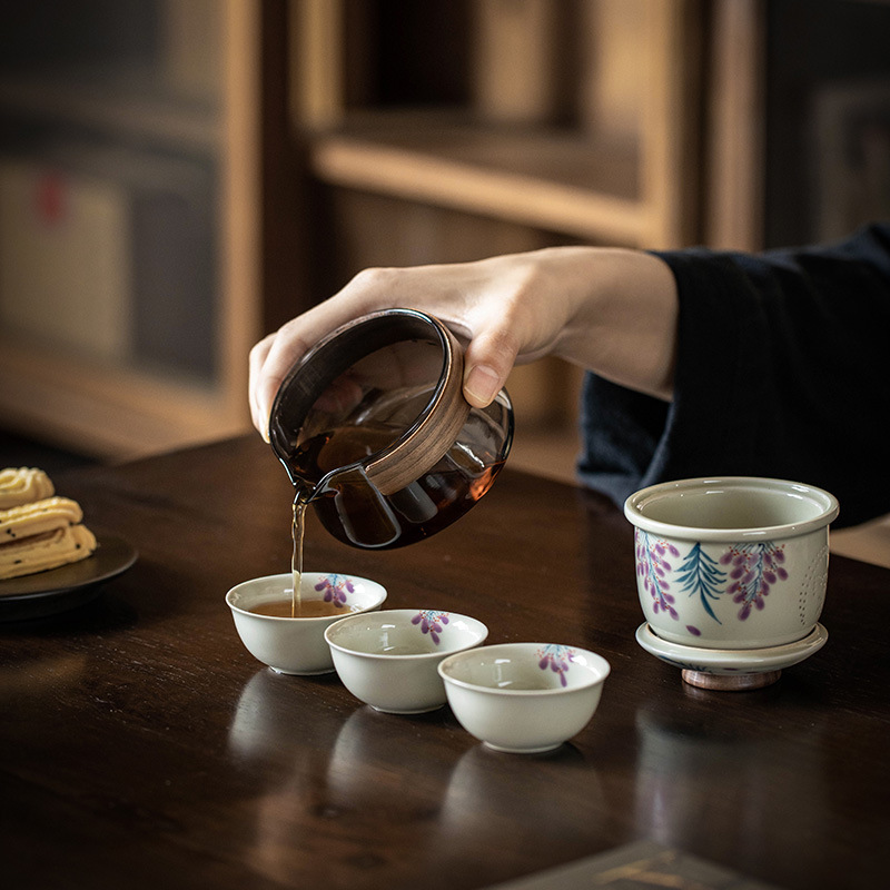 Cute Flower Travel Tea Set 230ml, 6 Styles Optional