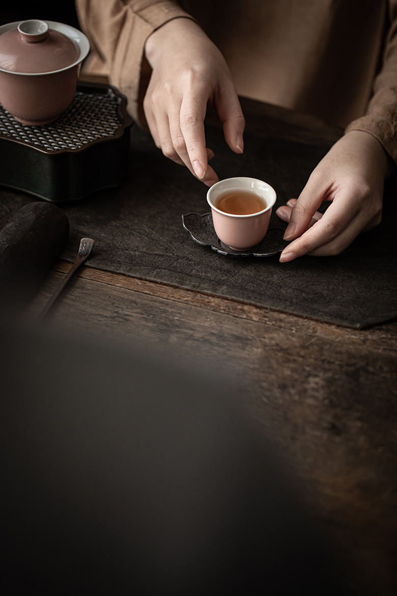 Light Pink Porcelain Tea Cups*4 PCS, 100ml