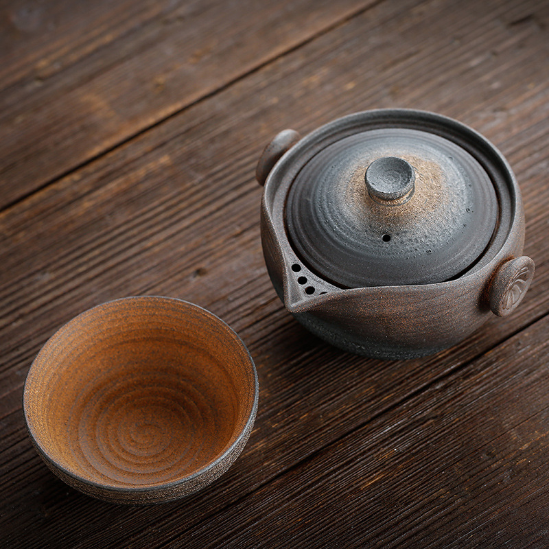Rust-Glazed Travel Tea Set 220ml