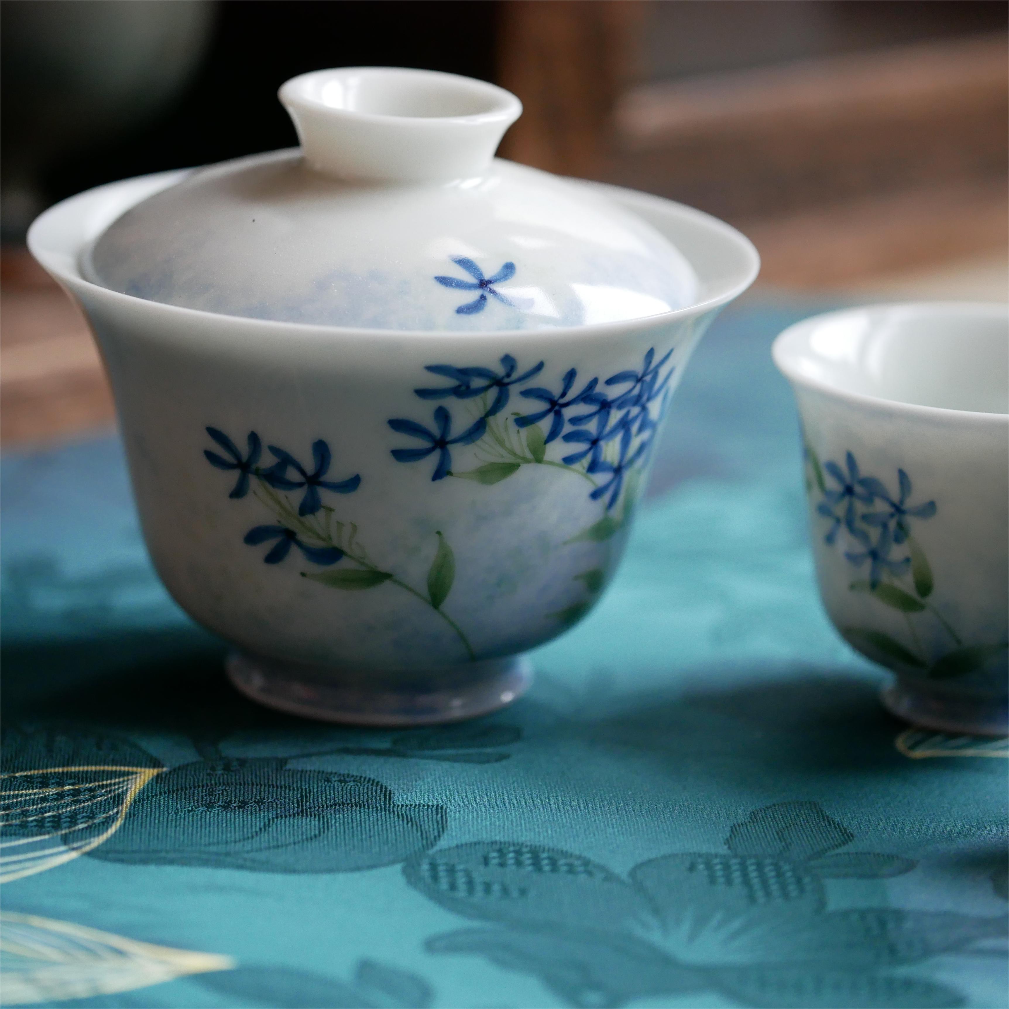 Bluebell Tea Set (Gaiwan+2 Cups)