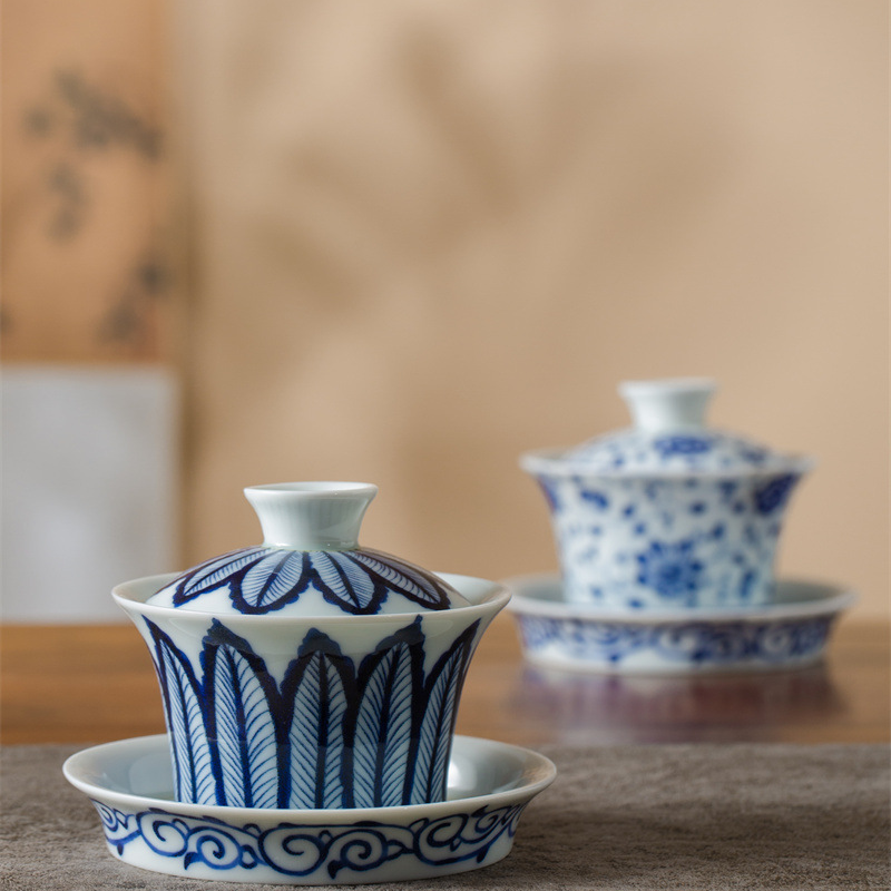 Collection of Classic Pattern Gaiwan with Saucer 200ml