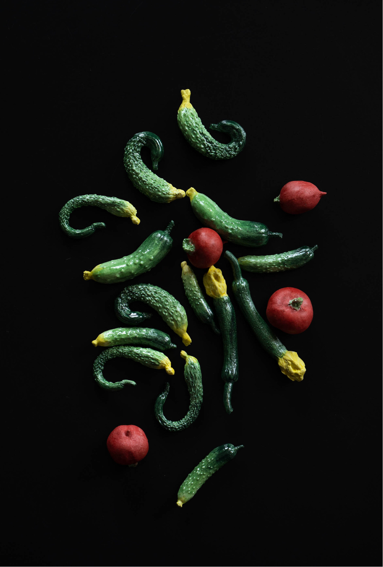 Collection of Miniature Cucumber and Radish