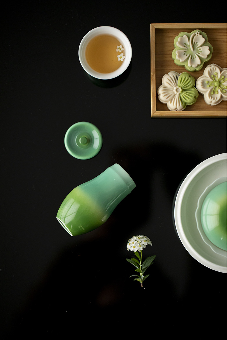 Gradient Green Mini Tea Canister 95ml