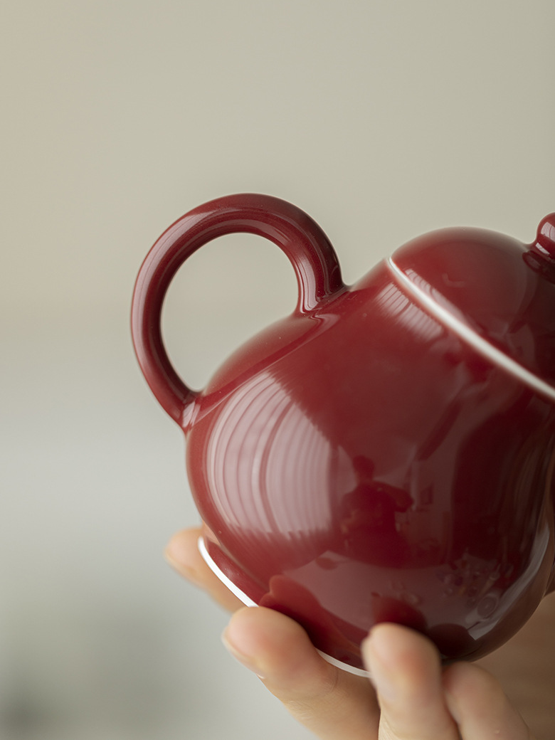 Monochrome Porcelain Teapot 135ml, 6 Colors Optional