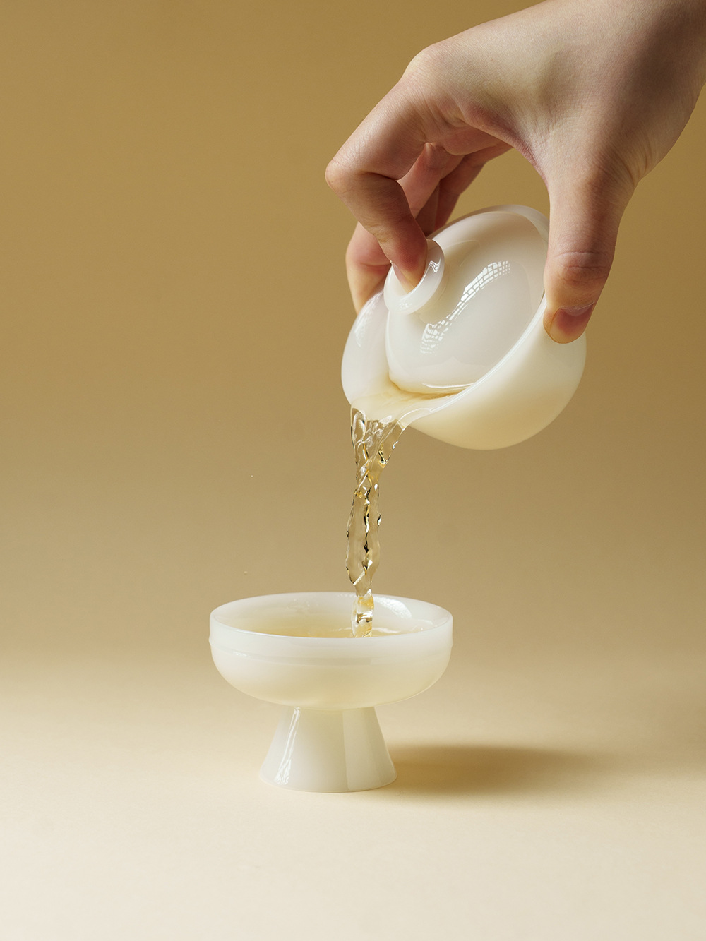 Jade Porcelain Gaiwan with Saucer 100ml