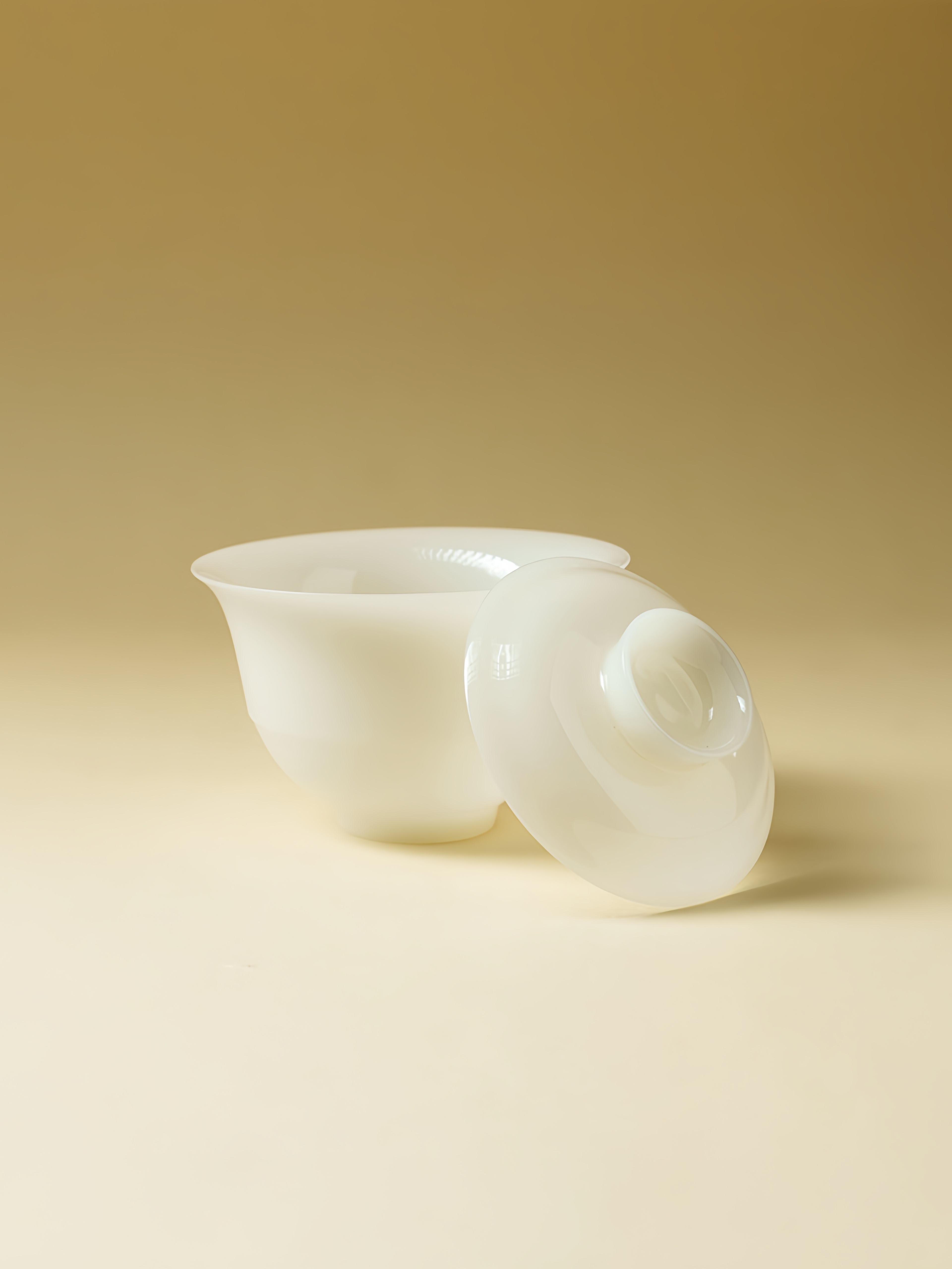 Ice Jade Porcelain Gaiwan with Saucer 110ml