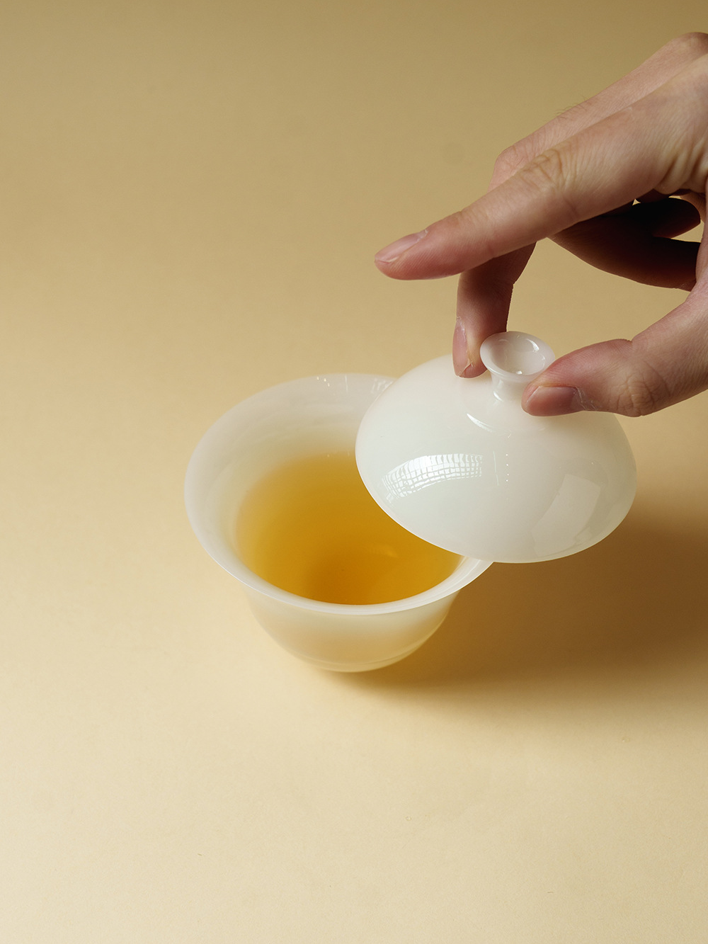 Ice Jade Porcelain Gaiwan with Saucer 100ml