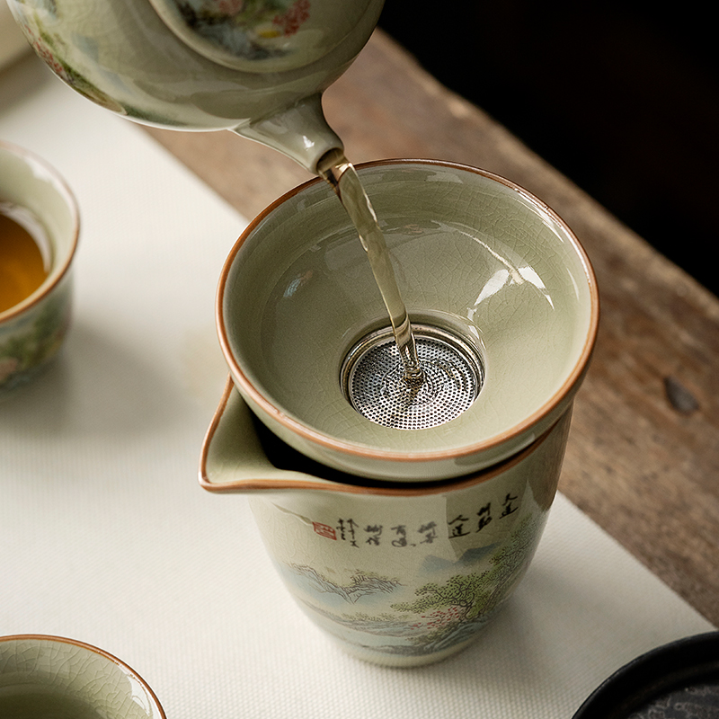 Spring Landscape Porcelain Tea Pitcher 190ml