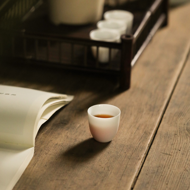 Minimalist Pure White Tea Cup, ChineseGongfu Tea Cups Set 50ml