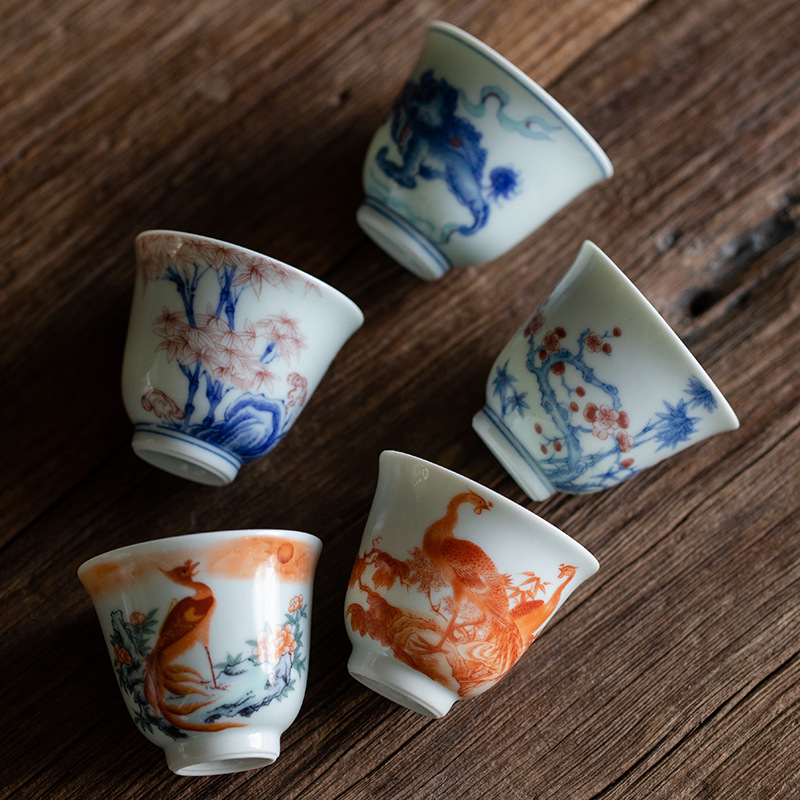 Traditional Chinese Style Tea Cup 100ml, Kung Fu Tea Cups Set