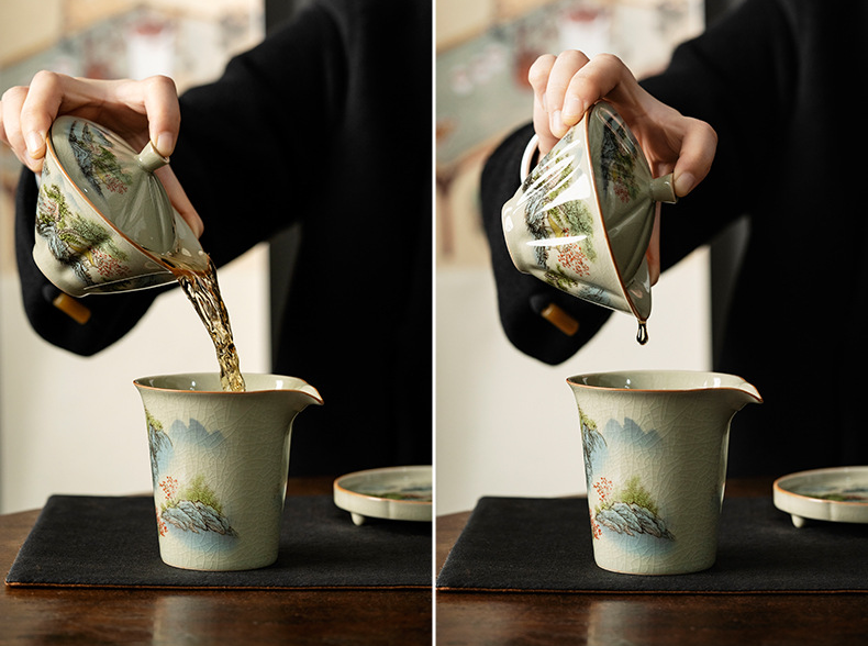  Spring Landscape Gaiwan with Sacuer 130ml