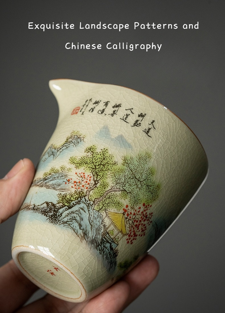 Spring Landscape Porcelain Tea Pitcher 190ml