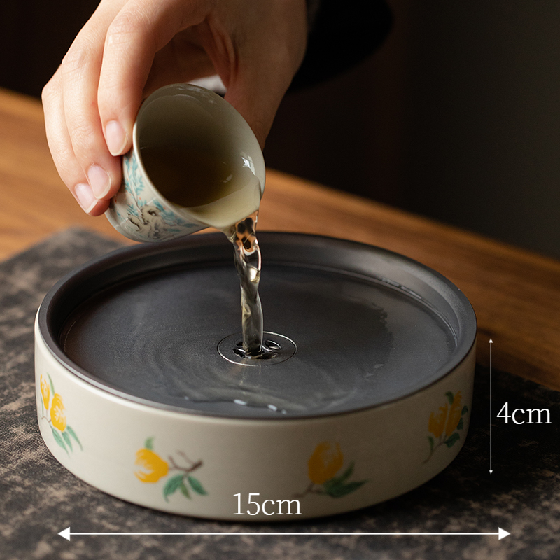 Ceramic Tea Trays, Kung Fu Tea Pot Holder Accessories, 6 Patterns Available