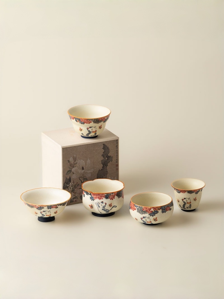 [Copy]White Cat Tea Cups 5 Styles Optional
