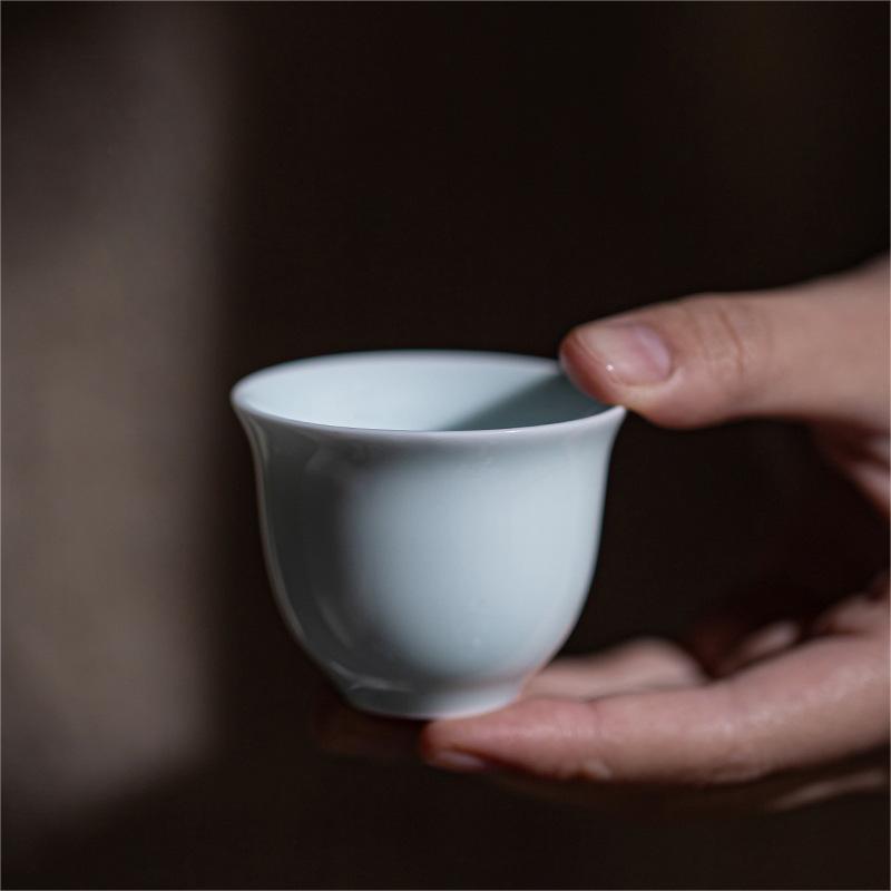 Shadow Blue Porcelain Tea Cups with Saucer 40ml